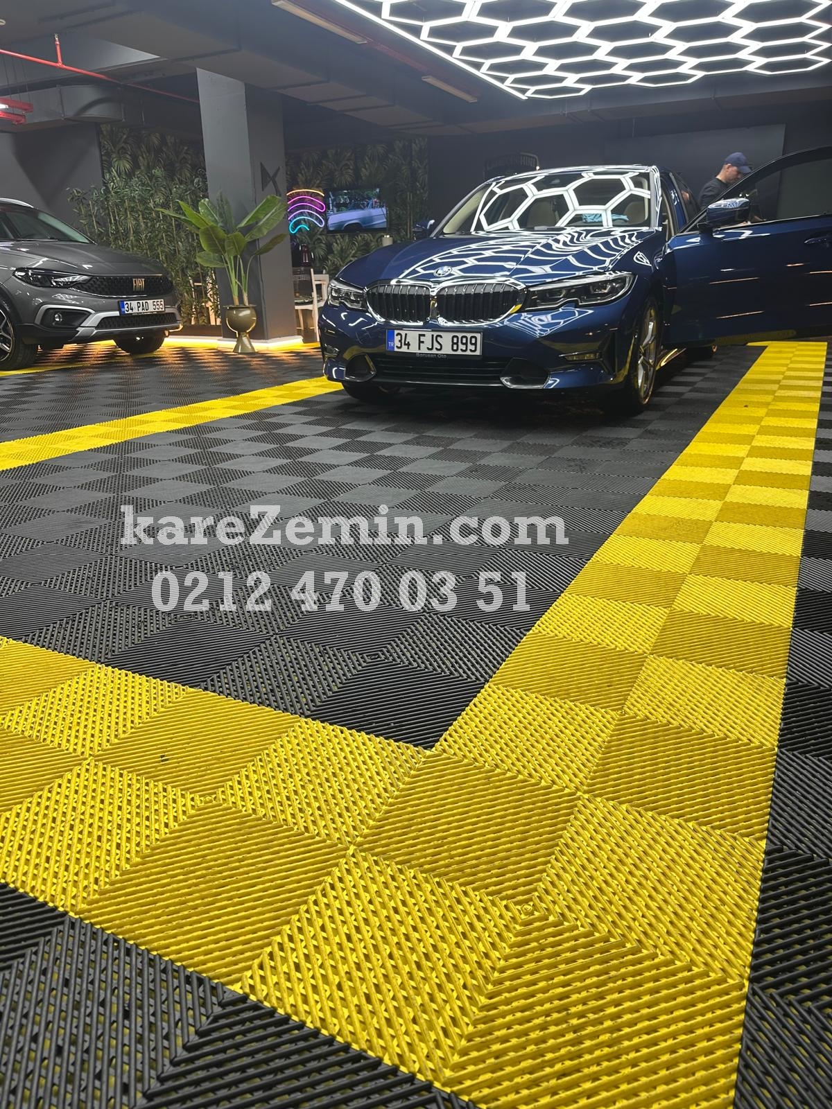 Sarı Detailing Yer Karosu – Kaydırmaz Plastik Oto Yıkama Karosu - Görsel 2